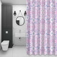 thumbnail image 3 of Pink Boho Shower Curtain for Bathroom, Vintage Leaf Abstract Flower Branch Pattern Waterproof Cloth Fabric Bathroom Accessories Set with 12 Rust Proof Plastic Hooks, 36"x72", 3 of 9
