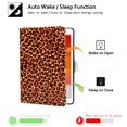 thumbnail image 4 of Case for New iPad 9th/8th/7th Generation 10.2-Inch Tablet, Techcircle Premium PU Leather Smart Folio Magnetic Stand Cover Soft Back Protective Case with Card Holder, Auto Wake/Sleep, Leopard Print, 4 of 4