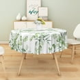 thumbnail image 4 of Nanqianyi Round Tablecloth 70 inch, Green Leaves Waterproof Table Cover for Kitchen Dinner, Outdoor Picnic, 4 of 9