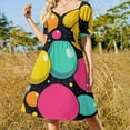 thumbnail image 4 of Colorful Dots Dress Elegant Dresses Plus Sizes Dress Summer 2025 Women Long Dress Women Women's Dress, 4 of 6