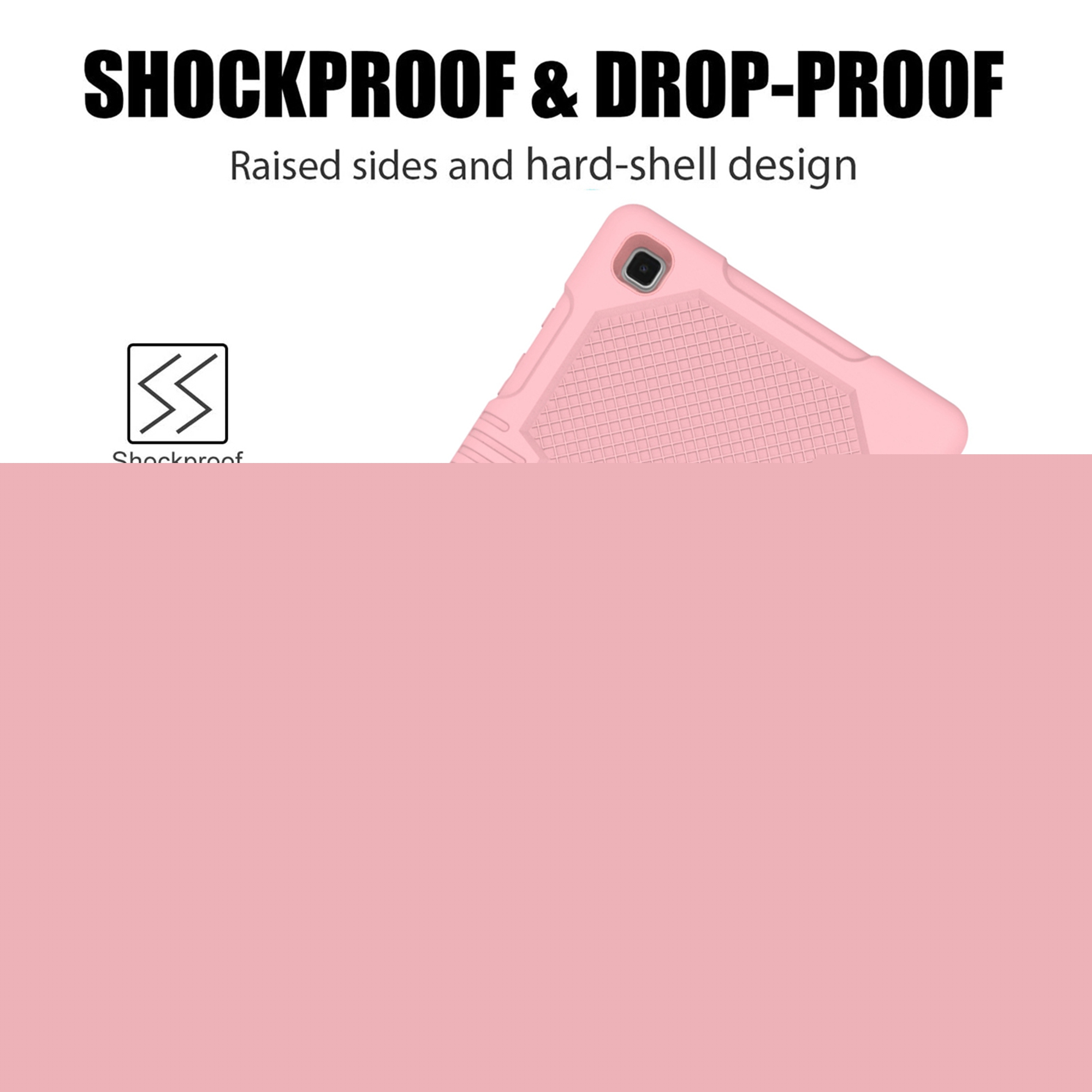 thumbnail image 6 of Galaxy Tab A7 10.4 inch 2020 Case (SM-T500/T505/T507), Dteck Heavy Duty Shockproof Rugged Case High Impact Full Body Protective Case For Samsung Galaxy Tab A7 10.4 2020 Release, Rosegold, 6 of 6