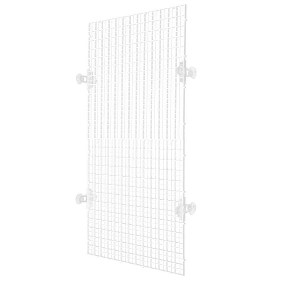 FRCOLOR Aquarium Divider Panels for Fish Tank Separation Anti Jumping Net Covers 2 Pieces White Plastic
