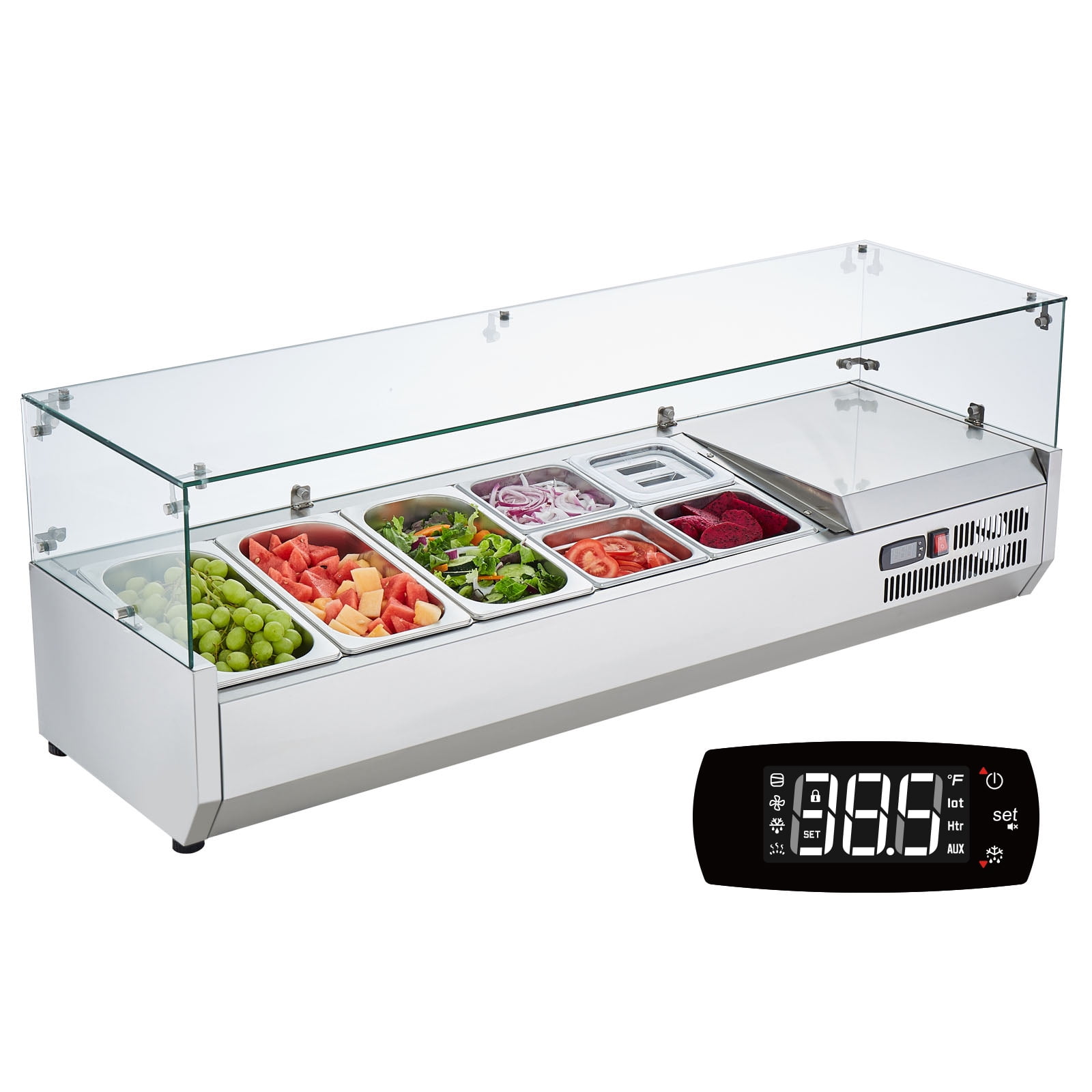 VEVOR Cooling Topping Bar, 140W Counter Model with Large
