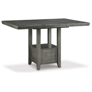 Signature Design by Ashley Contemporary Hallanden Counter Height Dining Extension Table  Gray