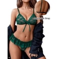thumbnail image 3 of Sexyfree Women Sexy Lingerie Set Lace Bra and Panty Sets 2 Piece Sheer Underwear, 3 of 3