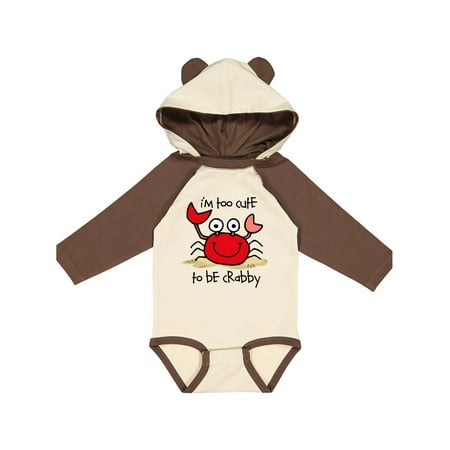 

Inktastic Too Cute Crab Gift Baby Boy or Baby Girl Long Sleeve Bodysuit