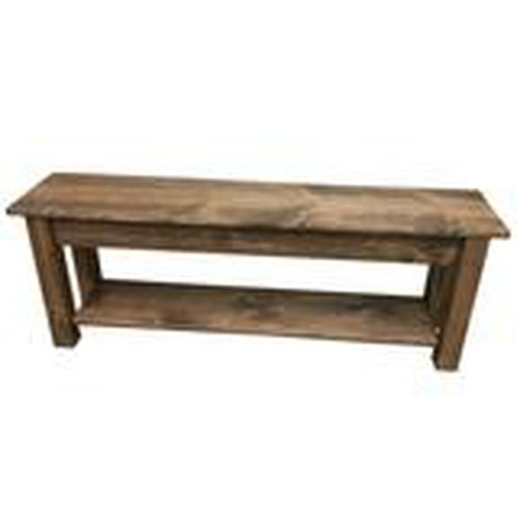 LANCASTER HARVEST BENCH WITH SHELF-24