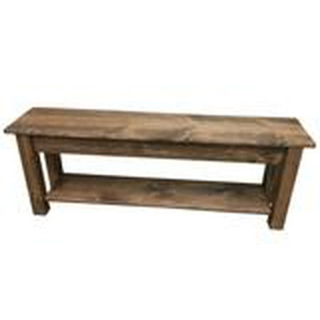 LANCASTER HARVEST BENCH WITH SHELF-42