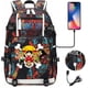 thumbnail image 2 of Mochila de Anime de una pieza para mujer, bolso escolar de gran capacidad con carga USB, mochila multifunción para estudiantes, mochilas escolares para portátiles de 18 pulgadas, 2 of 4