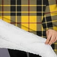 thumbnail image 3 of Oversized Wearable Blanket Hoodie,Yellow Black and Red Checkerboard Checkered Pattern Sherpa Blanket Hoodie with Super Pockets,Super Warm Fuzzy Pullover for Women & Men, 3 of 6