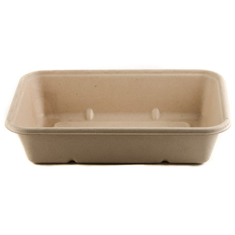 Tripumer 50oz Biodegradable Food Container Compostable Disposable Paper  Bowl with Lid Green Plant Biodegradable Eco-Friendly Lunch Box Microwave  Takeaway Box Beige 50PCS 