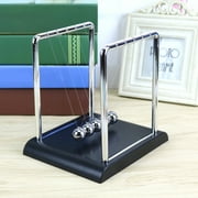 Limei Newtons Cradle Pendulum, Perpetual Motion Desk Toy, Swinging Kinetic Balls for Office Decor (5.3 x 4.5 x 5.5 in)