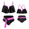 thumbnail image 2 of LYMAYTER Family Matching Swimsuit Mommy and Me Split Bathing Suit Halter Beach Wear Family Matching Swimwear Two Pieces Bikini Set, 2 of 10