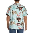 thumbnail image 6 of Picia Cute Pug Dogs Men's Linen Shirts Short Sleeve Cuban Beach Shirts Casual Shirts Button Down Shirt for Men Beach Summer Wedding Shirt-X-Large, 6 of 7