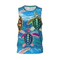 thumbnail image 2 of Easygdp Little Sea Turtles Men's Mesh Basketball Jersey Quick Drying Sleeveless Shirts Fitted Muscle Tank Tops Sport Round Neck T-Shirt - Large, 2 of 9