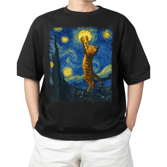 Cat Drawing Cat Mom Cat Dad Adult S-4XL T-Shirt