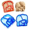thumbnail image 1 of opvise Funny Animal Shaped Lunch Sandwich Toast Cookies Cake Bread Cutter DIY Mold, 1 of 8