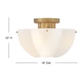 thumbnail image 3 of 47583HB Hinkley Lighting Becca - 40W 4 LED Medium Semi-Flush Mount-10 Inch Tall and 14 Inch Wide, 3 of 8