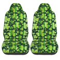 thumbnail image 1 of LAKIMCT Stripes Patricks Day Car Seat Covers Vehicle Front Seat Covers Universal Fit Seat Protector, 1 of 9