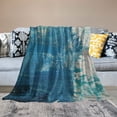 thumbnail image 2 of Orinice Blue and White Warm Lightweight Blanket Soft Fleece Throw Blanket for All Seasons - Ideal Cow Gifts for Living Rooms Sofa Decor - Flannel Material Blanket for Bed 60x80in, 2 of 6