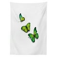 thumbnail image 3 of Ambesonne Green Tablecloth Rectangular Table Cover, Spring Butterfly, 52"x70", Lime Green Fern Green, 3 of 4