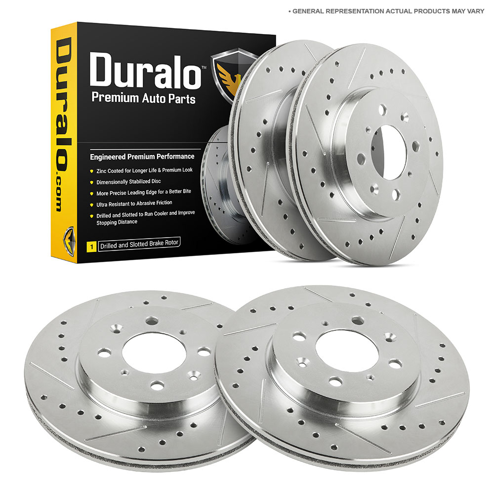 For Acura Integra Honda Civic Drilled Slotted Front Rear Brake Rotors