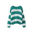 thumbnail image 1 of Gupgi Women Striped Sweaters Long Sleeve Loose Knit Pullover Preppy Jumper Tops for Fall Winter, 1 of 9