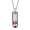 Regular, variant on Stainless Steel Pill Shape Keepsake Holder Medical Alert ID Pendant Necklace 20"