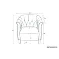 thumbnail image 3 of Linon Tyrone Tufted Barrel Chair, Charcoal, 18 inch Seat Height, 3 of 4