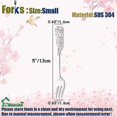 thumbnail image 2 of 5" Small Dessert Forks,Stainless Steel Rose Handle 8pcs Silver, 2 of 2