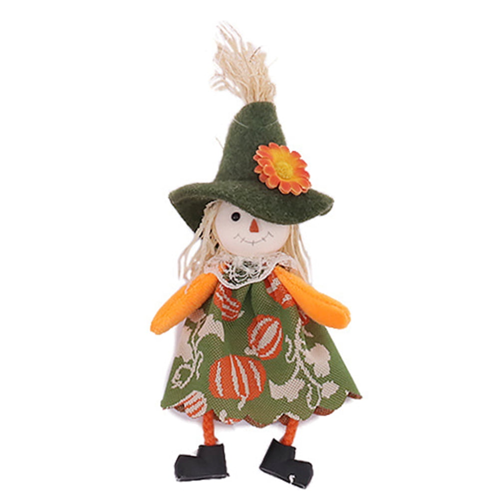 Halloween Scarecrows Decor, Fall Harvest Standing Scarecrow with Bell
