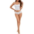 thumbnail image 2 of INSPIRE CHIC Women's Mid-Waisted Panties Full Coverage No Trace Comfortable Briefs L White, 2 of 4