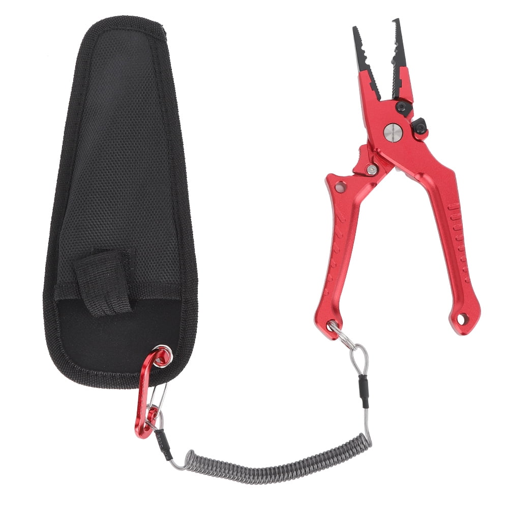 Fishing Pliers, Outdoor Aluminum Alloy Lure Self Locking Fishing Pliers