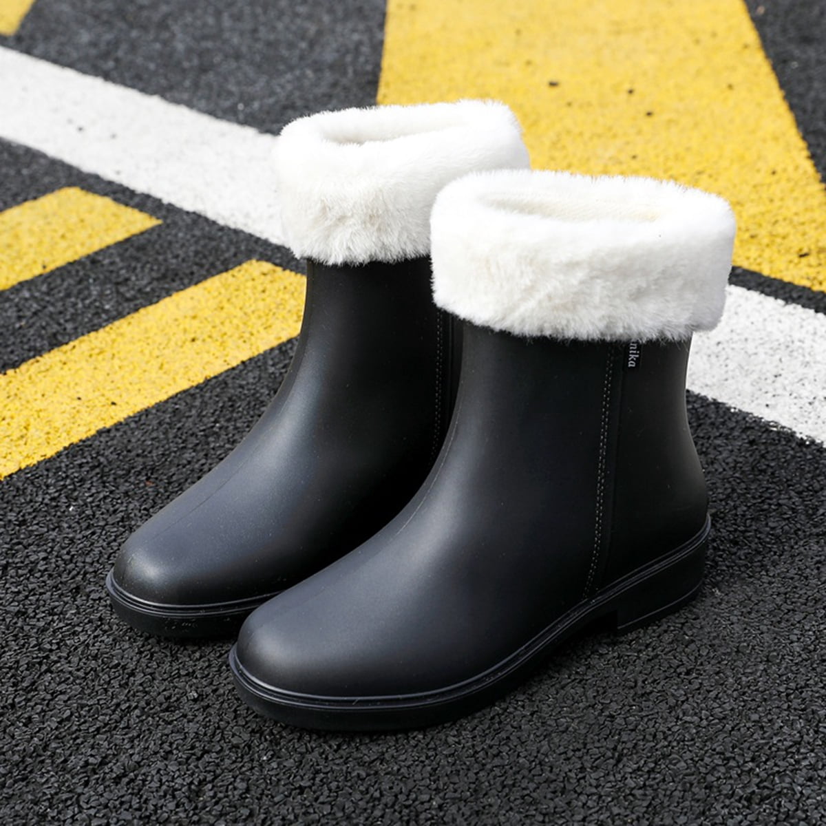 AUXDIQ Rain Shoes Women Mid-calf Boots Waterproof Rain Boots Outdoor Garden Shoes