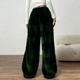 thumbnail image 4 of qucoqpe Women Fuzzy Pajama Pants Plushy Elastic Waist Wide Leg Winter Warm Fleece Lounge Bottoms, 4 of 7