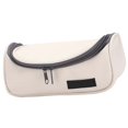 thumbnail image 2 of Estuche grande para lápices, color beige, cremallera suavizante, bolsa de aseo de viaje de lona duradera para oficina familiar al aire libre, 2 of 5