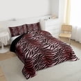 thumbnail image 3 of Homewish Adults Female Men Abstract Animal Zebra Full Size Comforter Sets 3-Piece,Abstract Gradient Geometric Stripes Bedding Comforter Set,Jungle Wildlife Print Lightweight Bedding Sets, 3 of 8