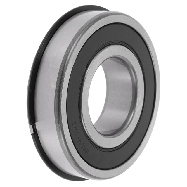 Rodamientos de bolas de ranura profunda 6309NR2RS de Unique Bargains 45x100x25mm P5 con doble sello de goma lubricado 1Pc para ruedas de coche, scooter, patinete universal tono plateado negro
