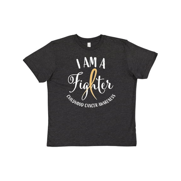 Inktastic I am a Fighter- Childhood Cancer Awareness Youth T-Shirt