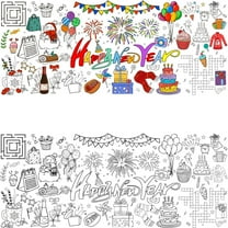 72" Giant Coloring Poster for New Year 2026 Large Coloring Poster for Adults,Kids Holiday Celebration Crafts for Family Paper Coloring Banner for New Year