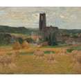 thumbnail image 2 of Robert William Vonnoh 14x12 Gold Ornate Wood Frame and Double Matted Museum Art Print Titled - Haystacks, Lache, Ile-De-France, 2 of 4