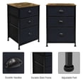 thumbnail image 4 of Sorbus Table de Chevet avec 3 Tiroirs Meuble de Chevet Classique & Table d'Appoint pour Chambre, 4 of 9