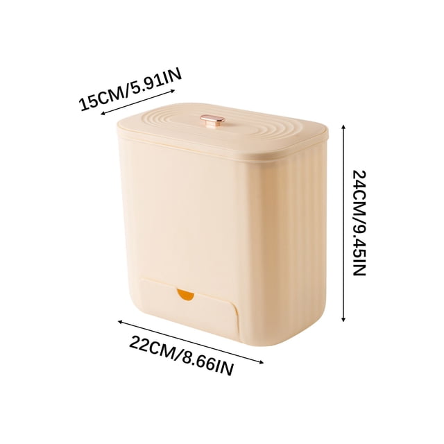Yhmxh Organizadores y almacenamiento Experimente una cocina limpia y fresca con este bote de basura colgante de 5 litros. Puertas de gabinete de cocina fáciles de instalar. Dile adiós al desorden.