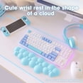 thumbnail image 4 of Manbasnake Memory Foam Keyboard Wrist Rest, Blue, 4 of 8