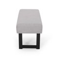 thumbnail image 5 of Noble House Kamaiya Boho Fabric Bench, Light Gray, 5 of 8