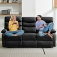 thumbnail image 3 of Xijiaus Home Theater Seating Adult Double Reclining Loveseat with Recliner, 3 of 7