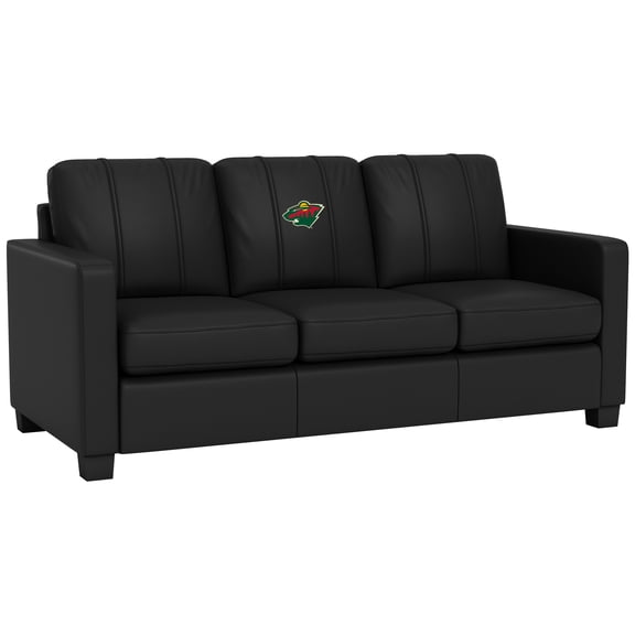 DreamSeat Black Dyno Stationary Sofa Embroidered Minnesota Wild Logo