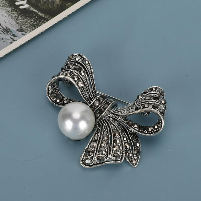 Broche Jadeshay Broche de aleación vintage con diamantes de imitación Negro 2036 2039 2040 2041