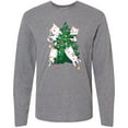 thumbnail image 3 of Inktastic Kawaii Cats Christmas Tree Long Sleeve T-Shirt, 3 of 5