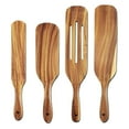 thumbnail image 4 of 4 Piece Wooden Kitchen Utensil Set Spoon Turner & Holder Cooking Tools For Home Chefs, 4 of 5